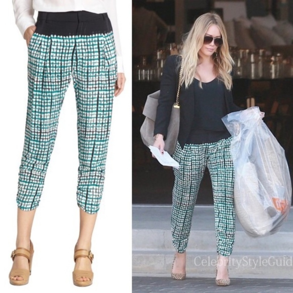 Parker Devlin Ruched Ankle Silk Pants